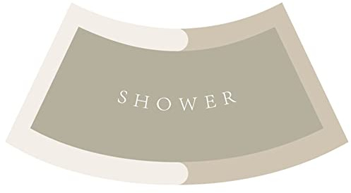 EUPXRHY Tappetino da Doccia Curvo Diatomite, Tappeto Antiscivolo Bagno Tappeto Doccia Angolare, Super Assorbente Tappetino da Doccia Semicircolare Asciugatura Veloce Tappeto da Bagno,Beige,40x75CM