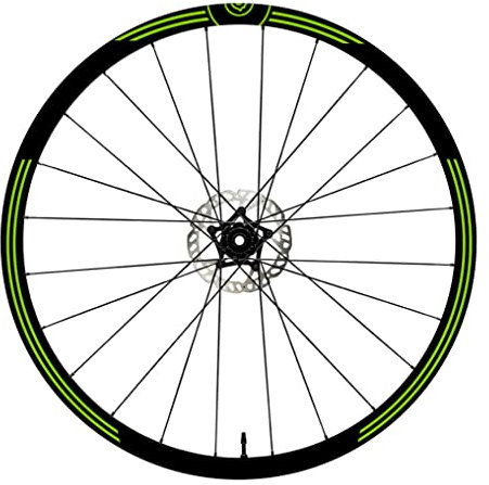 DualColorStampe Aufkleber kompatibel mit Campagnolo Felgen 26 Zoll – 27,5 – 28 – 29 Zoll – Fahrrad MTB Bike Sticker Felgen MTB B0018 (28 – 29 Zoll, fluoreszierendes Grün)