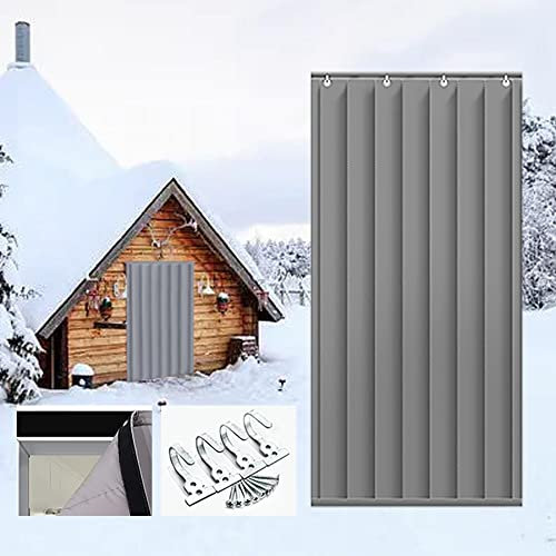 Rideau Isolant Thermique,rideau Phonique Anti Bruit,Rideau De Porte D'Entree,Tissu Oxford Imperméable,D'occultation Coupe-vent Imperméable Phonique Thermique Anti Froid,pour Terrasse,d'entrée ( Color