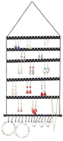 nbeads Présentoir à Bijoux Suspendre Murale, Support pour Boucles d'oreilles Porte-Bijoux Support à Bijoux Organisateur de Bijoux Porte Collier et Bracelets pour Chaînes Boucles d'oreilles Bracelets