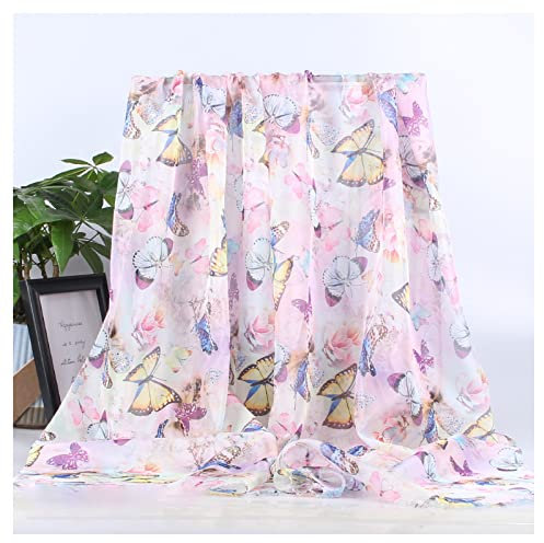 Hermoso Tela De Gasa Estampada De Estilo Chino De Tinta De 150 Cm De Ancho Vendida Por Metros Para Faldas, Camisas, Ropa Hecha A Mano(Color:Mariposa Amor Volando Púrpura)