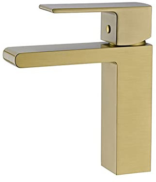 BiaoTeng Rubinetto Per Bidet Oro Spazzolato Miscelatore Monocomando Lavabo Bagno caldo e freddo Rubinetto Ottone Bagno Lavabo