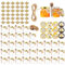 Dhnvcud Lot de 36 petits pots à miel avec cuillère à miel, 45 ml, mini bocaux en verre avec pendentif abeille, autocollants, cartes de remerciement, jute, parfaits pour la douche de bébé, les mariages