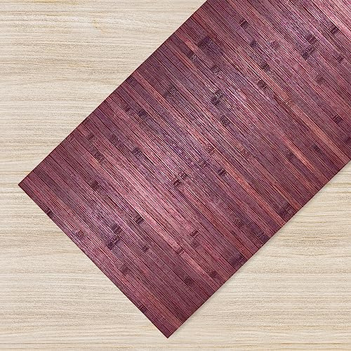 IlGruppone Tappeto Passatoia In Vero Bamboo Tappeto Cucina Ingresso In Legno Antiscivolo Aderente Lavabile E Antimacchia Tagliabile - Viola - 50x350 cm