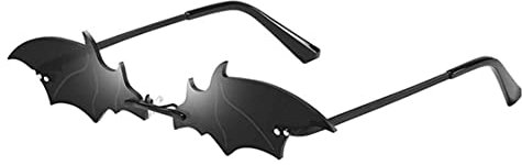 Jorzer Halloween Accessoires Fledermaus Sonnenbrille Gothgläser für Frauen Männer Halloween Party Brille Trendy Eyewear UV 400 Schutz