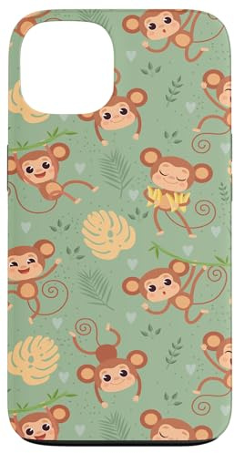AFFE Wald Muster Handyhülle - Lustiger AFFE Liebhaber Hülle für iPhone 13