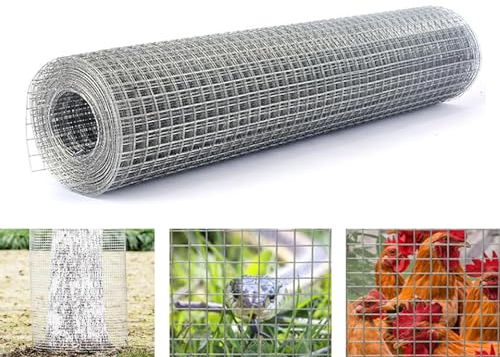 Yqyc Drahtzaun Maschendraht, der Feuerverzinktes Netz Einzäunt, Starker Verzinkter Maschendrahtzaun, Viehfarm Umkreis, Rostfreie Gartenfarm Koppelgrenze (Size : 25mm Hole 1.5 x 18m)