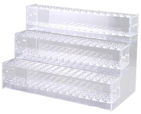 Sharplace Porte-stylo pour bureau, présentoir Transparent pour stylos, multi-trous, mode traditionnelle chinoise, support pour épingles à cheveux pour, 3 couches 144 trous