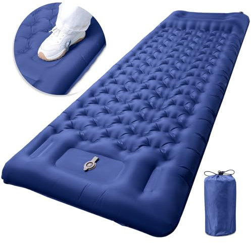 GDREAMT Aufblasbare Camping Isomatte mit Kissen, Extra Dicke 10,2 cm Isomatte mit eingebauter Pumpe, Kompakte & Ultraleichte Camping Luftmatratze für Rucksackreisen Wandern Zelt Reisen