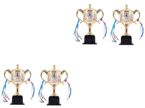 Warmhm 2stücke Kreative Studenten Trophy Form Wecker Eleganter Wecker Für Schlafzimmer Motivationsgeschenk Graduation Goldene Trophäe Für Lehrer Und Schüler Batterie