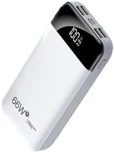 CAAL Portable Power Bank 50000 mAh fast charging 66w for iphone,android,samsung phones,earbuds,bank White advanced