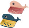 Dariokki Lot de 2 boîtes à savon créatives sans perforation pour savons, poissons, savons, mural, + bleu foncé
