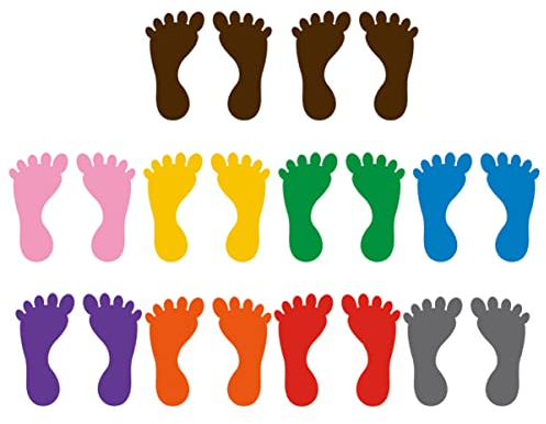 Abaodam 10paare Fußabdruck Aufkleber Für Junge Mädchen Pvc Bodenaufkleber Fußabdruck Zur Dekoration Kindergarten Aufkleber Für Badewanne Und Schwimmbad
