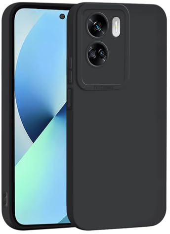 SEAHAI Cover per Honor 90 Lite 5G, Ultra Sottile Morbida Silicone Gel Custodia con Design di Protezione Fotocamera Addensato, Elegante Antiurto TPU Bumper Case - Nero