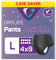 Drylife Pants Maxi Night Einweg-Inkontinenzunterhose zum Hochziehen, Unisex, 3000 ml Saugfähigkeit, Schutz über Nacht, auslaufsicher, atmungsaktives Material, Größe L, 4 Packungen mit 9 Stück