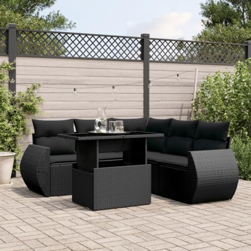 Amorsee Balkon Lounge Verstellbare Tischplatte Gartensofa Loungemöbel Balkon Sofa Rattan Gartenlounge Klein Ecklounge Lounge Möbel Outdoor Gartenmöbel Ecksofa Balkonmöbel Balkonsofa