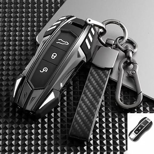 DDHHBH Fundas para Llave de Coche para Porsche 911 Speedster,Metal Estuche con Llavero Protectora Llave Mando a Distancia Carcasa para Mando Hombre Mujer Gadgets Decoración Coche,A-1