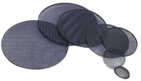 Speaker Grill Cloth,Speaker Fabric for 1/2/2.5/3/3.5/4/5/6/8 inch Speaker Conversion Net Cover Car Audio-Decorative Circle Metal Mesh Grille Protector 2pc(A)