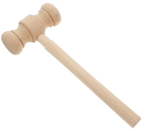 Abaodam Mini Wooden Gavel Judge Hammer Toy for Boys and Girls Mallet Hammer for Boys Age Wooden Mallet for Halloween Costume Accessories