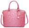 NICOLE & DORIS Sac à Main Femme Crocodile Sac Bandoulière Cuir Verni Sac Fourre Tout Mode Sac D'épaule Elégante Sac Rétro pour Le Travail Shopping Voyage Rose