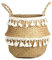 AHIOJEGX Cache Pot en Osier Paniers de Rangement Pliables en Osier tissé à la Main, jardinière en Pot, Panier à Linge Pliant Suspendu, jonc de mer(C,M 27cmX24cm)