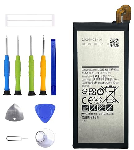 ERYNK EB-BJ330ABE Ersatz Akku Für Samsung Galaxy J3 PRO & Galaxy J3 2017 SM-J330F Ersatzbatterie with Werkzeugsatz