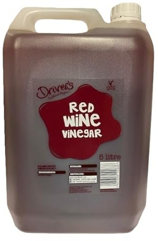 Driver’s - Red Wine Vinegar, 5 Litre Catering Pack | Classic French-Style Vinegar for Dressings, Sauces & Marinades
