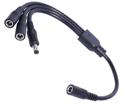 Psdndeww 30cm Power Extension Cable 1 To 3 Splitter For Tapo Cameras LED Lights And Home Security Systems