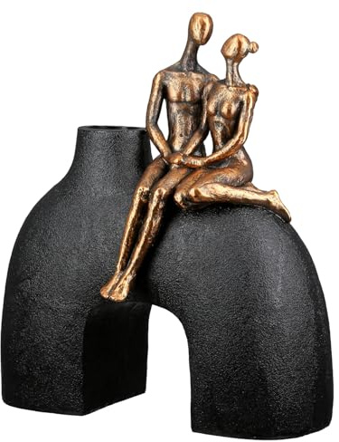 Casablanca Vase Movement - Kunstharz - schwarz - Metallische Optik - Breite 23cm - Mann - Frau Form