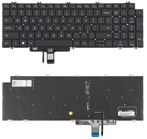 ZLALISA Tastiere di ricambio Versione US Retroilluminato Tastiera Del Computer Portatile per Dell Latitude 3540 5520 5521 5530 5531 5540