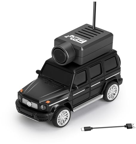 GoolRC WLtoys 6406 Mini RC Auto, 2,4 GHz Maßstab 1:64 FPV Ferngesteuertes Auto mit Kamera 720P, APP-Steuerungsfahrzeug mit LED-Lichtern für Erwachsene, Ohne Fernbedienung (Schwarz)