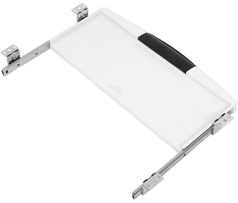 GRIRIW Verstellbare Untertisch Tastaturablage aus Robustem Abs mit Schubladensystem und Stiftfach Platzsparend für Büro und Home Office Einfache Montage ohne Werkzeug Langlebig und