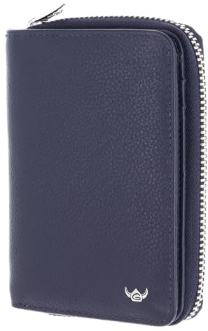 Golden Head Leder Geldbörse Madrid RFID Protect RV-Börse 3317 Blau dunkelblau