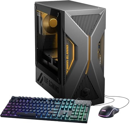 ASUS TUF 15L Gaming Desktop, Intel Core i7-13620H Processor, NVIDIA GeForce RTX 5060 Graphics, 16GB RAM, 1TB M.2 NVMe™ PCIe® 4 SSD, Keyboard & Mouse, Wi-Fi 6, Windows 11 Home, Gray
