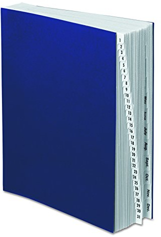 Pendaflex DDF5OX Fächermappe 1-31/Jan-Dez, Brief, Acrylbeschichtetes Pressbrett, Dunkelblau