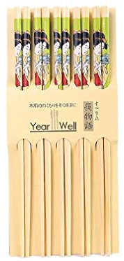 Lachineuse 5 Pares de Palillos Chinos con diseño de Geisha japonés