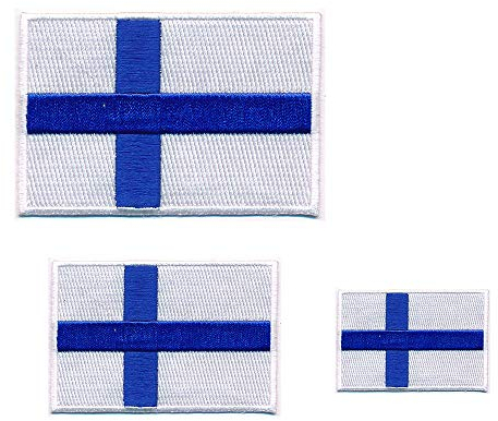 hegibaer 3 Finnland Flaggen Europa Helsinki Finland Flags Patch Aufnäher Aufbügler 0648