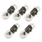 5 x 6m Male to Female XLR Mic Leads/Balanced Microphone Cables / 8 Colours/Multi-Packs White