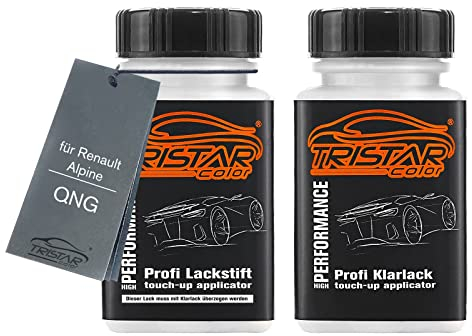 TRISTARcolor Autolack Lackstift Set für Renault/Alpine QNG Blanc Mineral Basislack Klarlack je 50ml