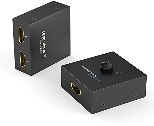 KabelDirekt – Bidirektionaler HDMI Switch (HDMI Splitter, Full HD 1080p, 4K Ultra HD 2160p, 3D/CEC/HEC/Deep Color)