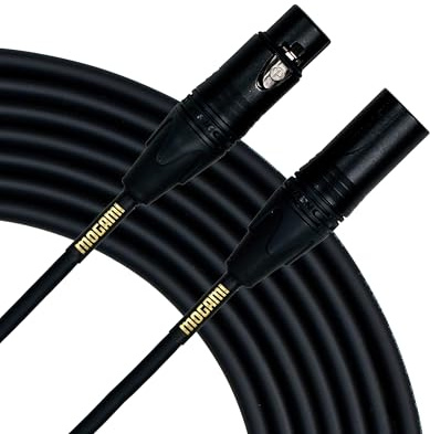 Mogami Gold STUDIO-50 XLR Microphone Cable, XLR-Female to XLR-Male, 3-Pin, Gold Contacts, Straight Connectors, 50 Foot