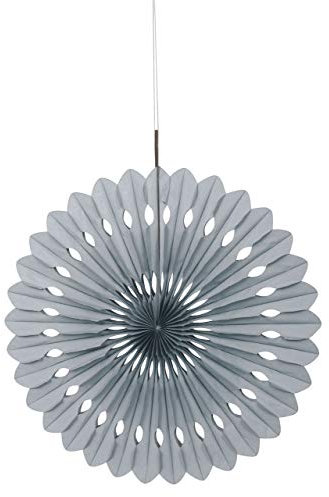 Unique Party 63194 - 40cm Silver Tissue Paper Fan Decoration