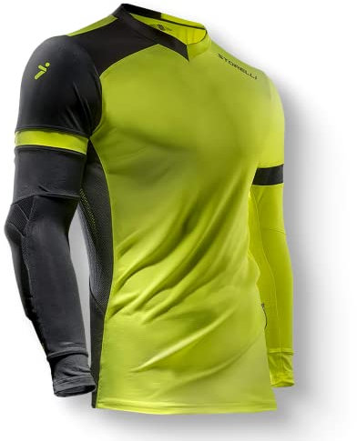 Storelli ExoShield Gladiator Goalkeeper Jersey | Padded Elbow Sleeves | Lightweight Soccer Jersey Shirt | Strike | Large