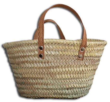 Petit Panier Paille anses Cuir