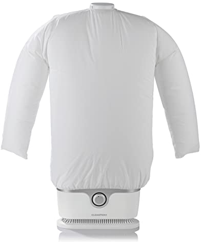 CLEANmaxx automatischer Hemdenbügler | Bügler für Hemden, Blusen & Hosen, schonender als Wäschetrockner und Bügeleisen | Trocknen und in Minuten knitterfrei [weiss]