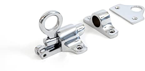 From The Anvil Polished Chrome Fanlight Catch + Two Keeps 90268