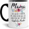 Tasse mit Spruch Mama - Wenigstens hast du keine hässlichen Kinder - Geschenk-Idee/Witzig/Tochter/Sohn Innen & Henkel Schwarz