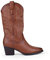 BOSANOVA Stivale in stile cowboy con dettagli di cuciture decorative a tono sulla canna, tacco 5,5 cm e chiusura con zip laterale. Scarpe da donna, CUOIO, 36 EU
