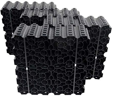 Base Kit for Shed 12ft x 8ft - Plastic Grid System for Shed, Log Cabin, Summerhouse - Garden Shed Base Grid w/Weed Fabric Membrane for Gravel Grids