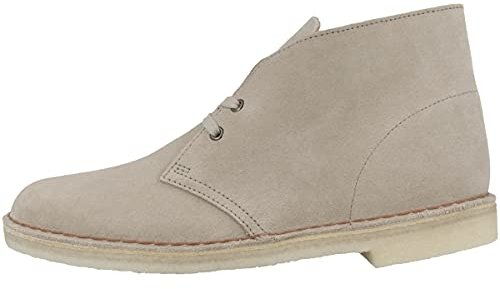 Clarks ORIGINALS - Stivali da uomo in pelle scamosciata, grigio (sabbia), 45 EU